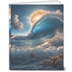 Ocean Sea Waves 8  x 10  Softcover Notebook