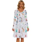 Bluey, Bluey merch, Bluey pattern, Bluey Bluey, bingo, Bluey design, bluey dog Long Sleeve Dress With Pocket Bluey, Bluey merch, Bluey pattern, Bluey Bluey, bingo, Bluey design, bluey dog Long Sleeve Dress With Pocket