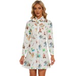 Bluey, Bluey merch, Bluey pattern, Bluey Bluey, bingo, Bluey design, bluey dog Women s Long Sleeve Bow Deco Button Up Dress Bluey, Bluey merch, Bluey pattern, Bluey Bluey, bingo, Bluey design, bluey dog Women s Long Sleeve Bow Deco Button Up Dress