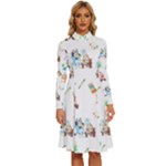 Bluey, Bluey merch, Bluey pattern, Bluey Bluey, bingo, Bluey design, bluey dog Long Sleeve Shirt Collar A-Line Dress Bluey, Bluey merch, Bluey pattern, Bluey Bluey, bingo, Bluey design, bluey dog Long Sleeve Shirt Collar A-Line Dress