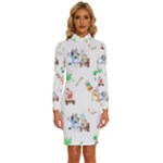 Bluey, Bluey merch, Bluey pattern, Bluey Bluey, bingo, Bluey design, bluey dog Long Sleeve Shirt Collar Bodycon Dress Bluey, Bluey merch, Bluey pattern, Bluey Bluey, bingo, Bluey design, bluey dog Long Sleeve Shirt Collar Bodycon Dress
