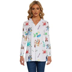 Long Sleeve Drawstring Hooded Top 