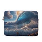 Ocean Sea Waves 13  Vertical Laptop Sleeve Case With Pocket
