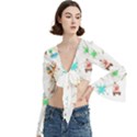 Trumpet Sleeve Cropped Top 
