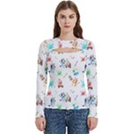 Bluey, Bluey merch, Bluey pattern, Bluey Bluey, bingo, Bluey design, bluey dog Women s Cut Out Long Sleeve T-Shirt Bluey, Bluey merch, Bluey pattern, Bluey Bluey, bingo, Bluey design, bluey dog Women s Cut Out Long Sleeve T-Shirt