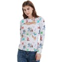 Women s Cut Out Long Sleeve T-Shirt 