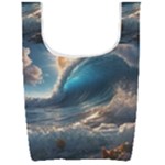 Ocean Sea Waves Foldable Shopping Bag