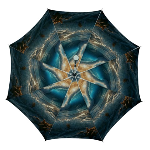 Ocean Sea Waves Automatic Folding Umbrella with Case (Medium) from ArtsNow.com