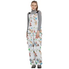 Women s Side Zip Front Pouch Ski And Snowboard Bib Pants	 