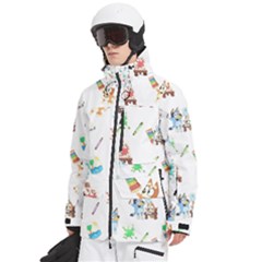 Men s Multi Pockets Zip Ski and Snowboard Waterproof Breathable Jacket 