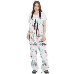 Women s Front Zip Ski And Snowboard Bib Pants 