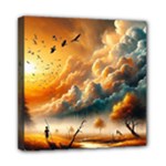 Nature Storm Painting Mini Canvas 8  x 8  (Stretched)