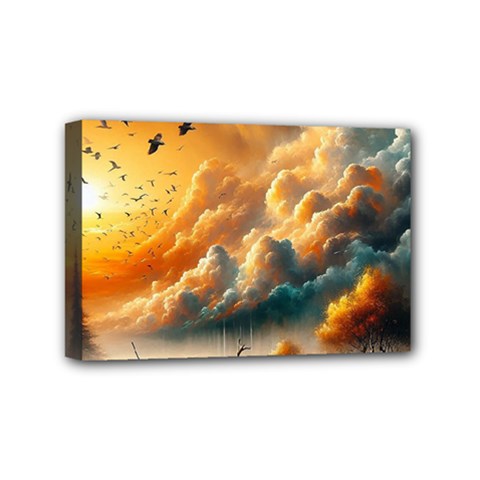 Nature Storm Painting Mini Canvas 6  x 4  (Stretched) from ArtsNow.com