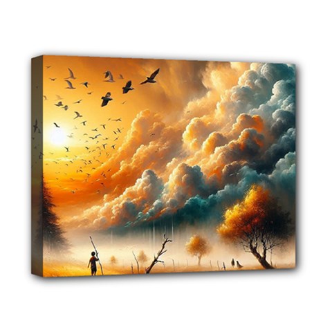Nature Storm Painting Canvas 10  x 8  (Stretched) from ArtsNow.com