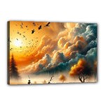 Nature Storm Painting Canvas 18  x 12  (Stretched)