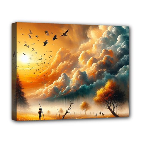 Nature Storm Painting Deluxe Canvas 20  x 16  (Stretched) from ArtsNow.com
