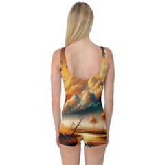One Piece Boyleg Swimsuit 