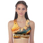 Nature Storm Painting Fitness Sports Bra
