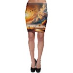 Nature Storm Painting Bodycon Skirt