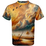 Nature Storm Painting Men s Cotton T-Shirt
