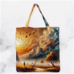 Nature Storm Painting Grocery Tote Bag