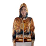 Nature Storm Painting Women s Hooded Windbreaker
