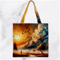 Zipper Grocery Tote Bag 