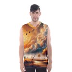 Nature Storm Painting Men s Basketball Tank Top