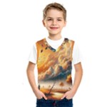Nature Storm Painting Kids  Basketball Tank Top