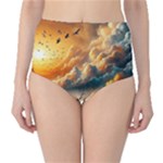 Nature Storm Painting Classic High-Waist Bikini Bottoms