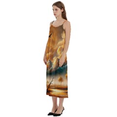 Casual Spaghetti Strap Midi Dress 