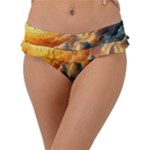 Nature Storm Painting Frill Bikini Bottoms