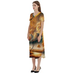 T-Shirt Midi Dress With Pockets 