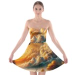 Nature Storm Painting Strapless Bra Top Dress