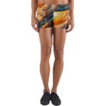 Nature Storm Painting Yoga Shorts