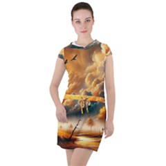 Drawstring Hooded Dress 