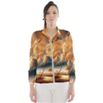 Nature Storm Painting Women s Windbreaker