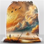 Nature Storm Painting Drawstring Bag (Large)