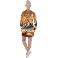 Women s Long Sleeve Casual Dress 