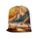 Nature Storm Painting Drawstring Pouch (XL)