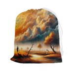 Nature Storm Painting Drawstring Pouch (2XL)