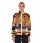 Nature Storm Painting Women s Bomber Jacket