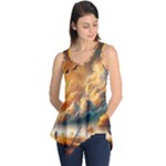 Nature Storm Painting Sleeveless Tunic