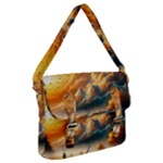 Nature Storm Painting Buckle Messenger Bag