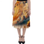 Nature Storm Painting Classic Midi Skirt
