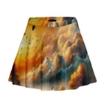 Nature Storm Painting Mini Flare Skirt
