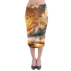 Midi Pencil Skirt 