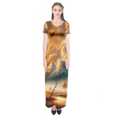 Short Sleeve Maxi Dress 