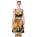 Nature Storm Painting Racerback Midi Dress