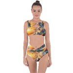 Nature Storm Painting Bandaged Up Bikini Set 